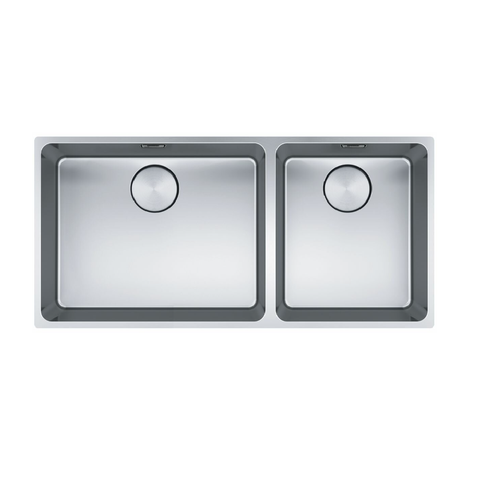 Franke Mythos Double Bowl 895mm Top Mount/ Flush Mount/ Undermount Stainless Steel with Accessories MYX220-50/34FPCSBR