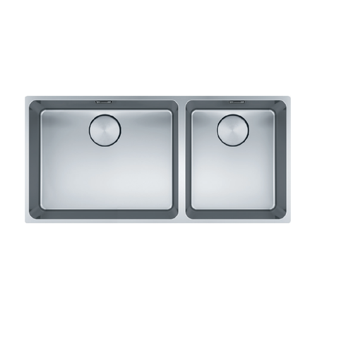Franke Mythos Double Bowl 895mm (Top Mount/ Flush Mount/ Undermount) Stainless Steel MYX220-50/34BSBR
