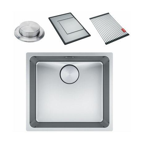 Franke Mythos Single Bowl 450mm Undermount Stainless Steel with Accessories MYX110-45FPC
