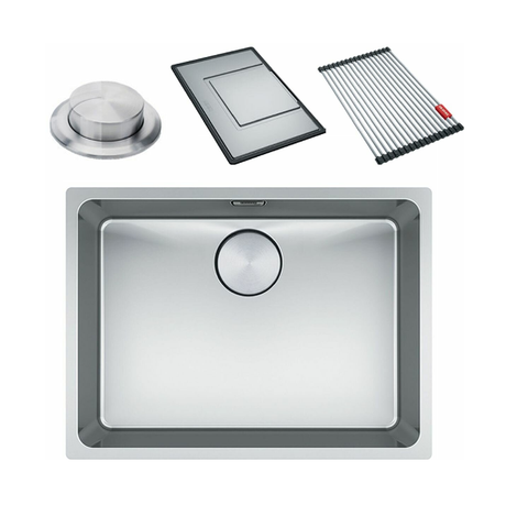 Franke Mythos Single Bowl 550mm Undermount Stainless Steel with Accessories MYX110-55FPC