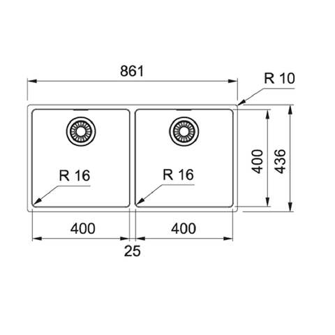 Franke Sink Maris Double Bowl- Stainless Steel- MRX220-40/40 (4429427179580)