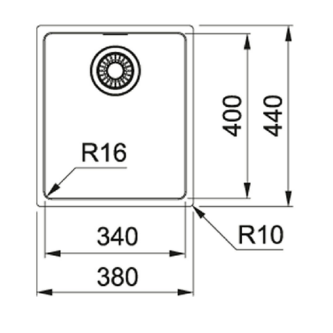 Franke Sink Maris Single Bowl 340mm- Stainless Steel- MRX210-34 (4429426982972)