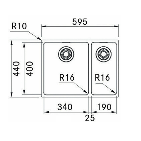 Franke Sink Maris 1 & 1/3 Bowl- Stainless Steel- MRX260-34/19 SBR (4429427146812)