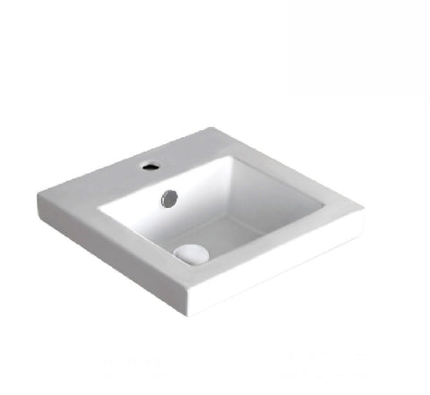 Fienza Semi Inset Ceramic Basin Alison 1th White (2530541109308)