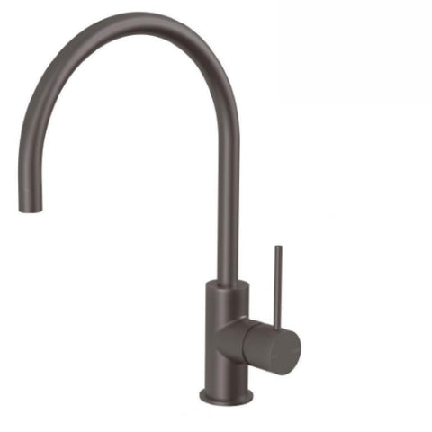 Phoenix Vivid Slimline Sink Mixer 220mm Gooseneck Gun Metal (4129906720828)