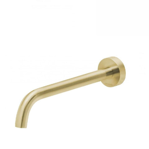 Phoenix Vivid Slimline Wall Basin Outlet 230mm Curved Brushed Gold (4129907474492)