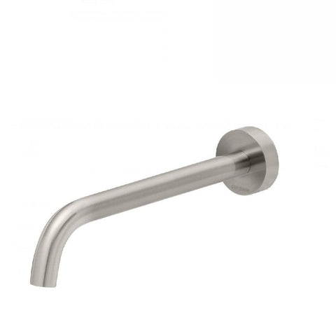 Phoenix Vivid Slimline Wall Basin Outlet 230mm Curved Brushed Nickel (4129907572796)