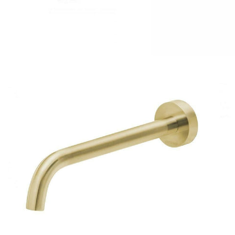 Phoenix Vivid Slimline Wall Bath Outlet 180mm Curved Brushed Gold (4129908129852)