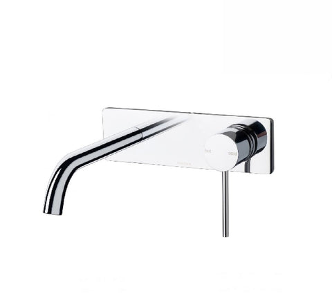 Phoenix Vivid Slimline Wall Bath Mixer Set 180mm Curved Chrome (2530531278908)